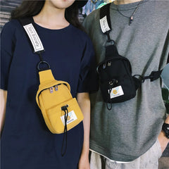 Canvas Chest Pack Crossbody Bag Streetwear Fanny Pack