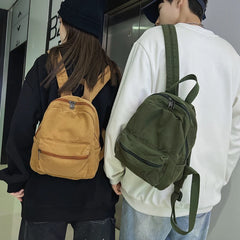 Small Vintage Canvas Backpack Unisex Men Women Bags Teenage Girls