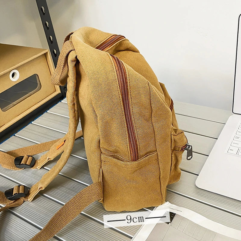 Canvas Vintage Backpack Unisex Women Men Bags for Teenage Girls