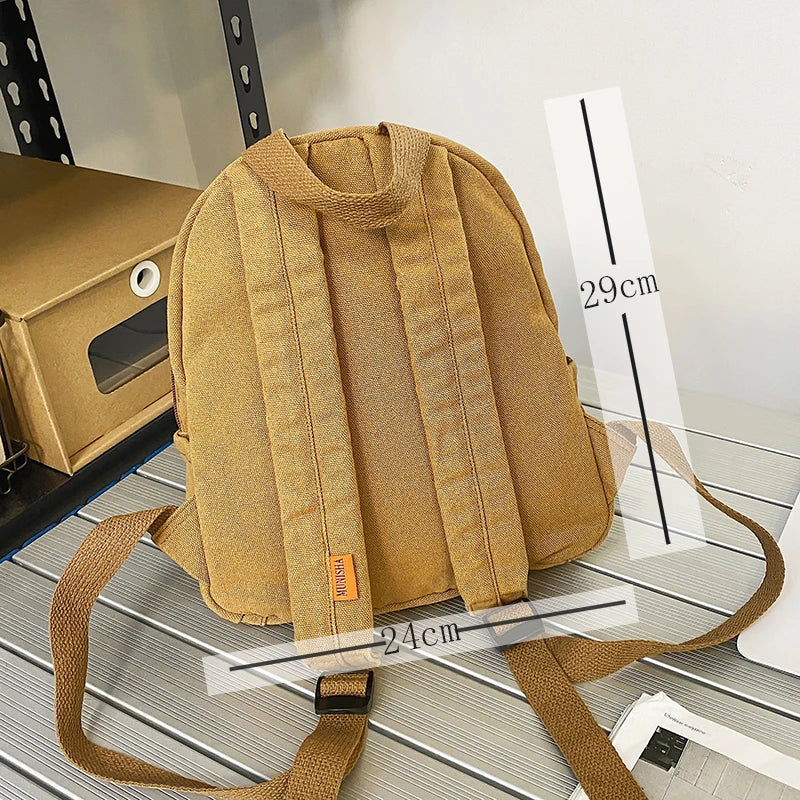 Canvas Vintage Backpack Unisex Women Men Bags for Teenage Girls