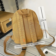 Vintage Canvas Mini Backpack Unisex Women Men Bags Teenage Girls