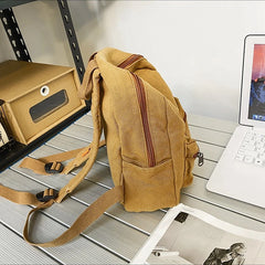 Vintage Canvas Backpack Unisex Women Men Bags Teenage Girls