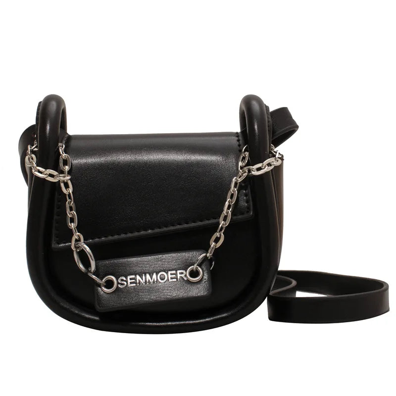 Small Casual Ladies Saddle Shoulder Purses Chains Mini Women Purses and Handbags
