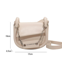 Small Casual Ladies Saddle Shoulder Purses Chains Mini Women Purses and Handbags