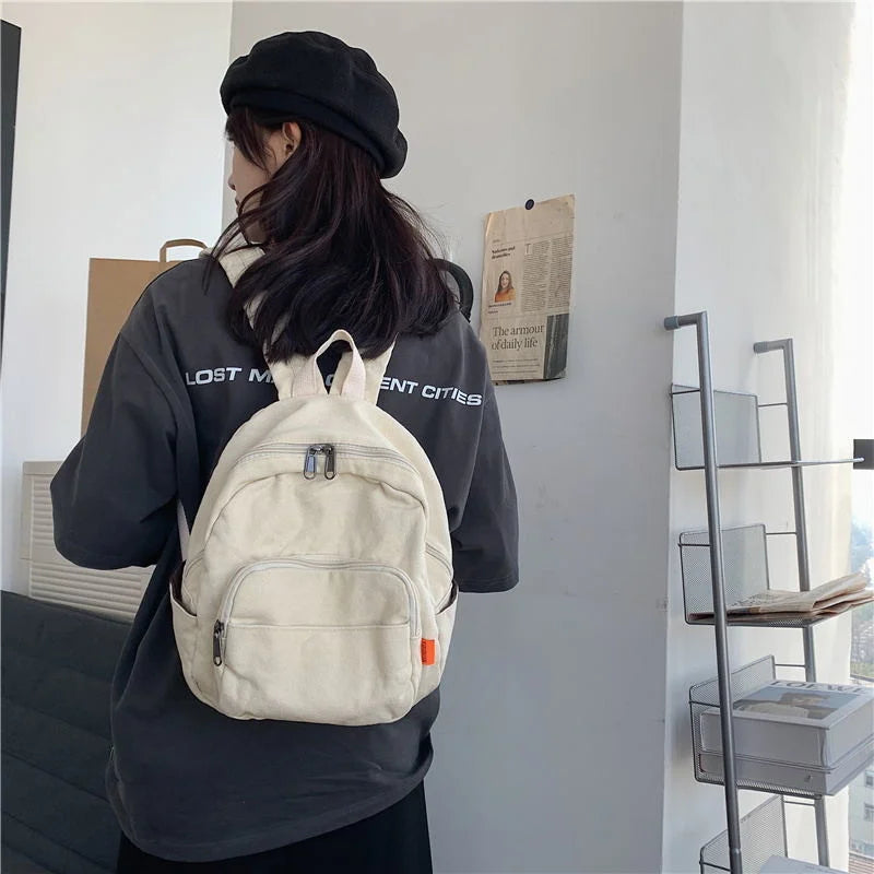 Small Casual Women Feminine Backpack Female Bags For Teenagers Girls School Wash