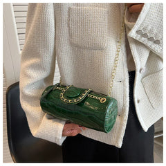 Barrel Shaped PU Leather Women's Crossbody Bag