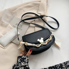 Small Chain Flap Shoulder Bags for Women Tote Crossbody Bag Scarves Ladies Tote