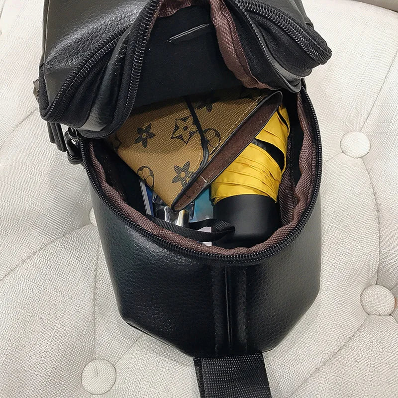 Small Leather Waist Bag for Women Fanny Pack Shoulder Bag Purses