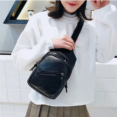 Small Leather Waist Bag for Women Fanny Pack Shoulder Bag Purses
