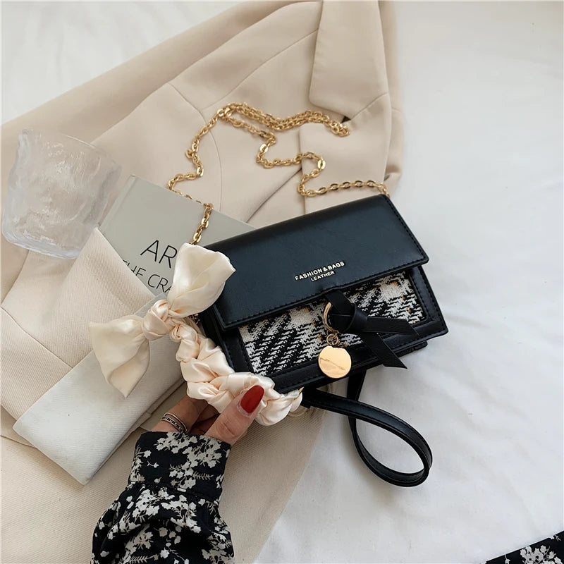 Small PU Leather Crossbody Bag for Women Shoulder Messenger Handbag