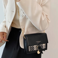 Small PU Leather Crossbody Bag for Women Shoulder Messenger Handbag
