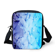 Geometric Patterns Cross Body Bag for Girls Women with Zipper Pocket