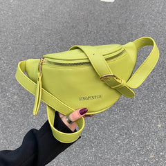Small Crossbody Bag Women's Waist Bag PU Leather Fanny Pack Casual Phone Purse