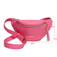 Small Crossbody Bag Women's Waist Bag PU Leather Fanny Pack Casual Phone Purse