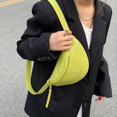 Small Crossbody Bag Women's Waist Bag PU Leather Fanny Pack Casual Phone Purse