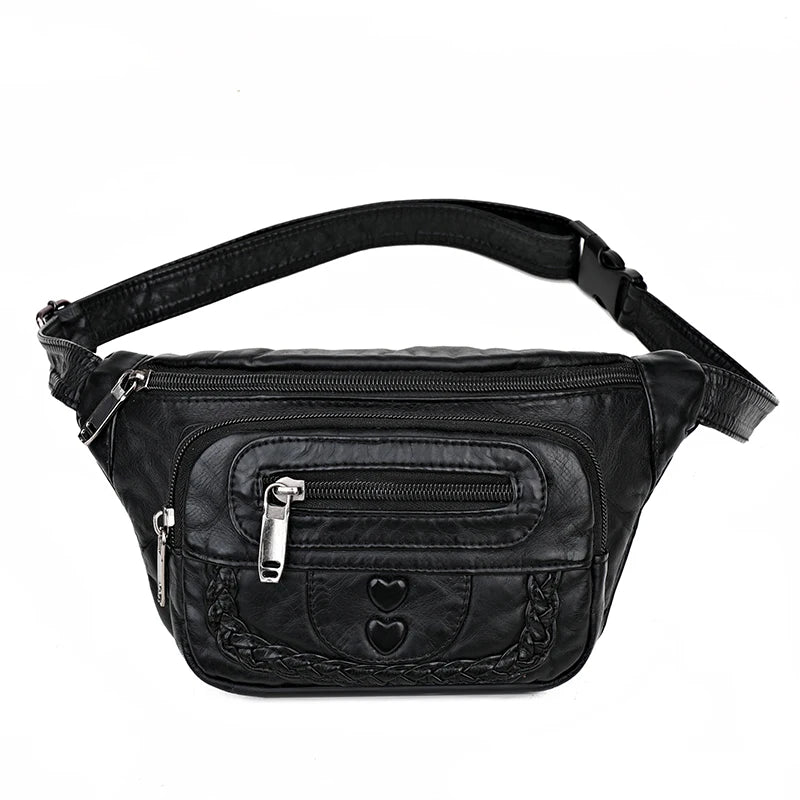 Women's Soft PU Leather Crossbody Bag Vintage Messenger Handbag Purse