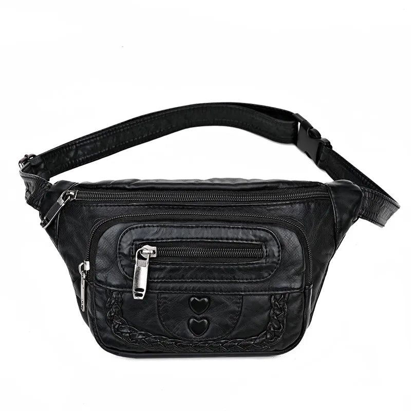 Women's Soft PU Leather Crossbody Bag Vintage Messenger Handbag Purse