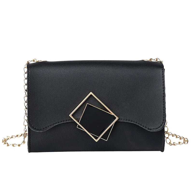 Women's Mini PU Leather Crossbody Bag Yellow Chain Phone Purse