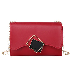 Women's Mini PU Leather Crossbody Bag Yellow Chain Phone Purse