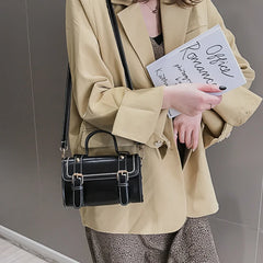 Vintage Small Crossbody Bag Soft PU Leather Boston Satchel for Women