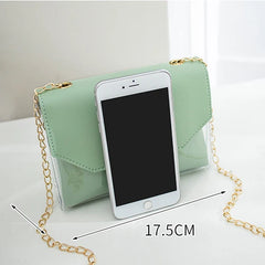 Small Crossbody Bags Women Cherry Flap PU Transparent Leisure