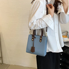 Women's Small Crossbody Tote Bag PU Leather Square Shoulder Bag