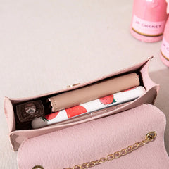 Mini Crossbody Bag Yellow PU Leather Shoulder Messenger Chain Phone Purse
