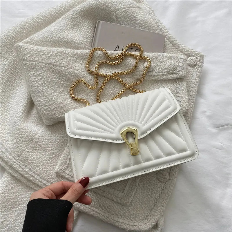 Women's Crossbody Bag Chain Shoulder Hand Sac Lady PU Leather Small Handbag