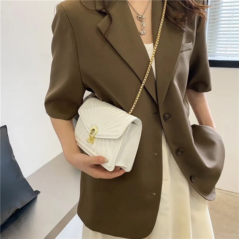 Women's Crossbody Bag Chain Shoulder Hand Sac Lady PU Leather Small Handbag