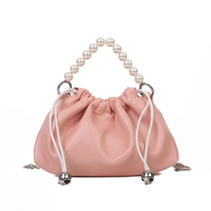 Small Crossbody Bags for Women Cloud Underarm Tote Bag Pleated Pu Leather Handba