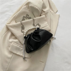 Small Crossbody Bags for Women Cloud Underarm Tote Bag Pleated Pu Leather Handba
