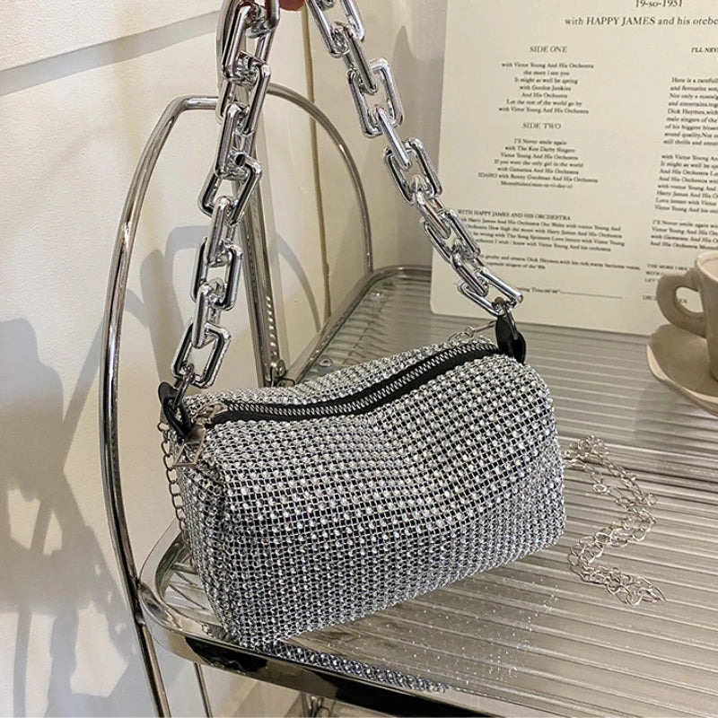Women's Flash Drilling Crossbody Bag for Summer Travel
