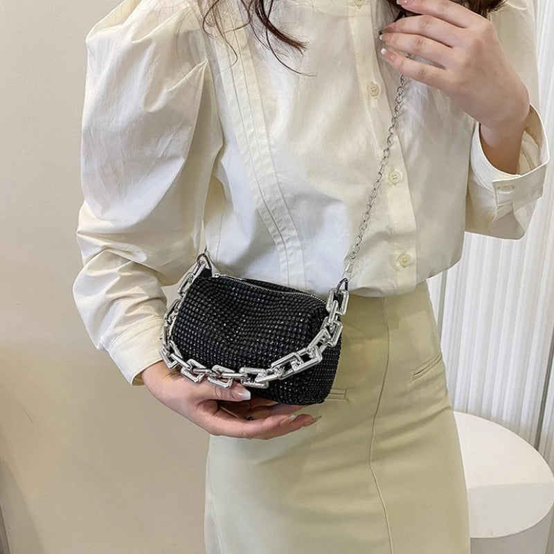 Women's Flash Drilling Crossbody Bag for Summer Travel