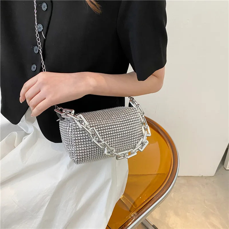 Women's Crossbody Messenger Bag Flash Drilling Handbag