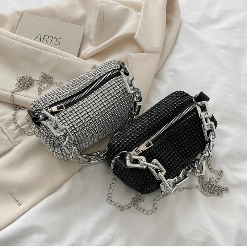 Women's Crossbody Messenger Bag Flash Drilling Handbag