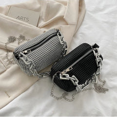 Women's Flash Drilling Crossbody Bag for Summer Travel