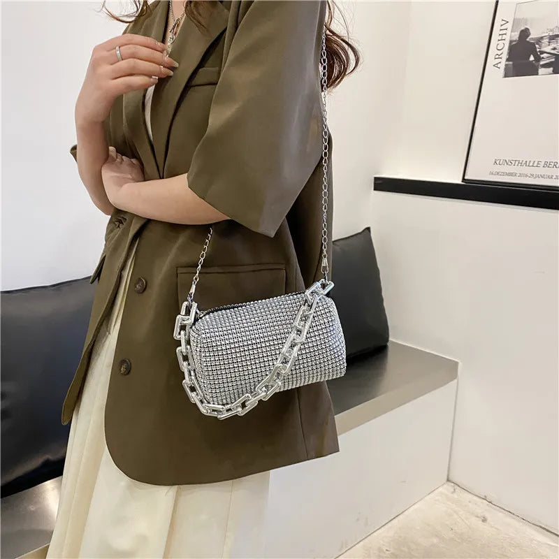 Women's Crossbody Messenger Bag Flash Drilling Handbag