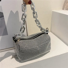 Women's Small Crossbody Messenger Bag Bling Diamond Summer Travel Shoulder Purse