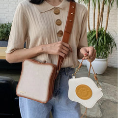 Small Women's Bread Purse Egg Shoulder Messenger Bag
