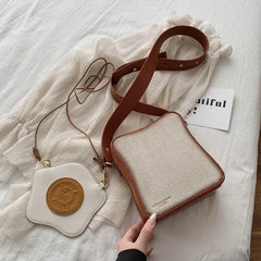 Small Women's Bread Purse Egg Shoulder Messenger Bag