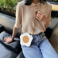 Small Women's Bread Purse Egg Shoulder Messenger Bag