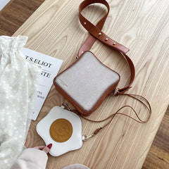 Small Women's Bread Purse Egg Shoulder Messenger Bag