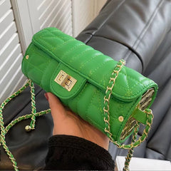 Embroidered Wire Lattice Cylinder Shoulder Messenger Bag