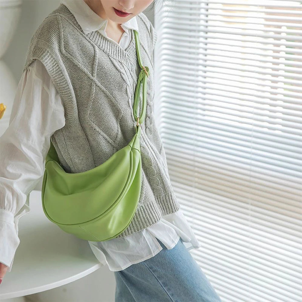 Women's Large Capacity Shoulder Bag PU Leather Crossbody Bag