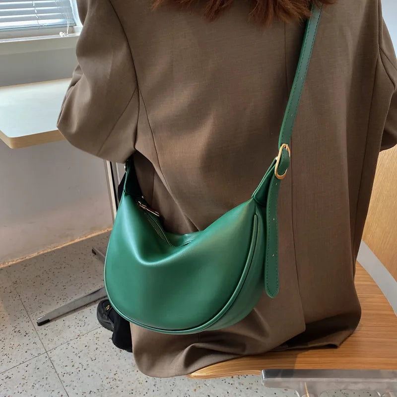 Women's Nylon Shoulder Bag Large Capacity All-match Half-moon Crossbody Tote
