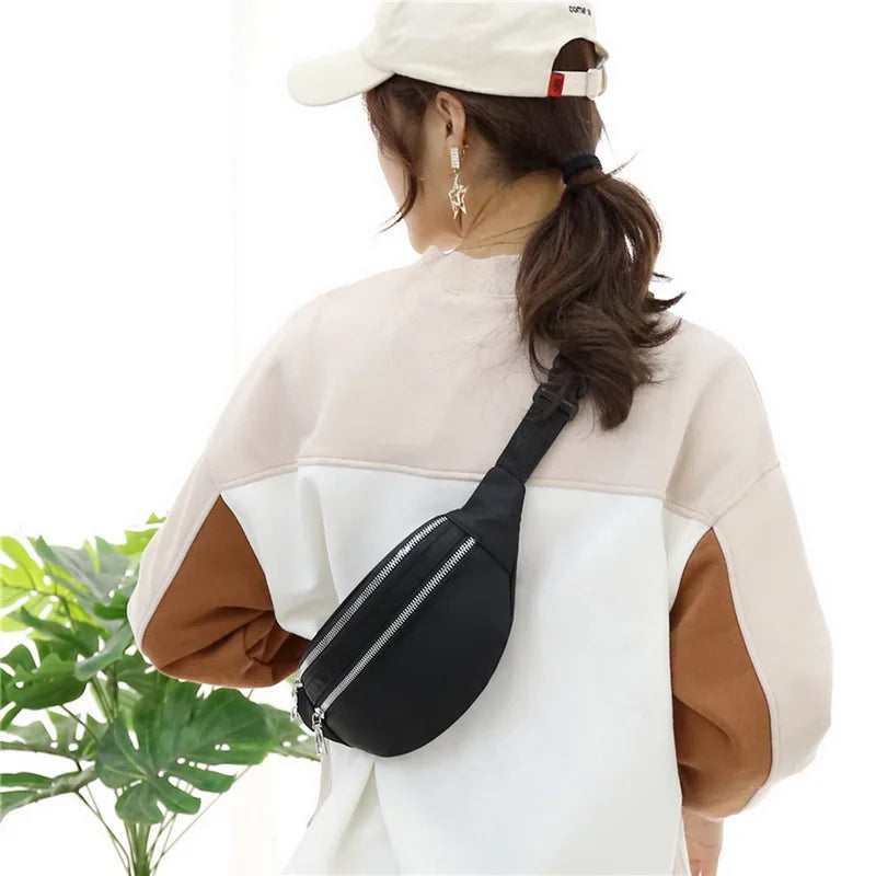 Women's Small Fanny Pack Sports Waist Bag Zipper Coin Purse