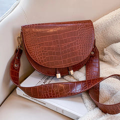 Crocodile Pattern Shoulder Bag Crossbody Handbag Phone Purse