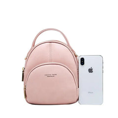Small Women Backpack Two-use Shoulder Bag Soft Candy Female Bags