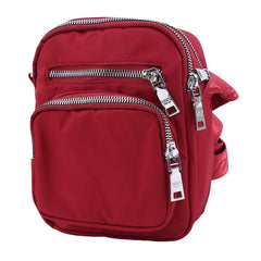 Small Nylon Shoulder Bag Zipper Crossbody Wallet