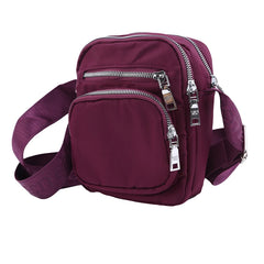Small Nylon Shoulder Bag Zipper Crossbody Wallet